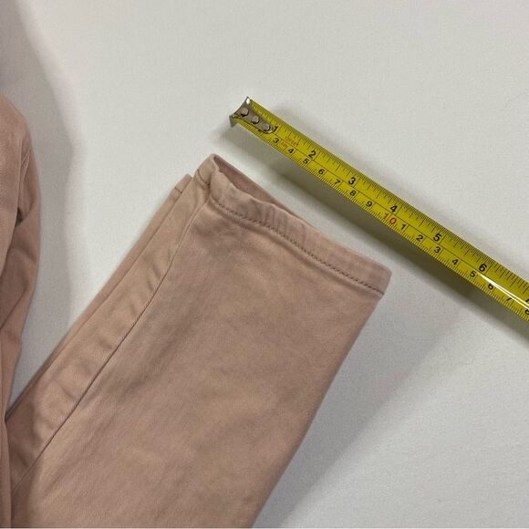 Express Leggings Women's 4S Pastel Pink Mid Rise Stretch Distressed Ripped Knee - Picture 6 of 10